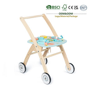 Chariot multifonctionnel éducatif pour enfants, chariot à pousser pour apprendre à marcher, chariot en bois amusant pour jouer du piano, marcheur pour bébé coloré - Product Image 1