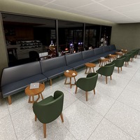 Offres Spéciales : Ensembles de Mobilier Commercial pour Restaurants – Tables Rondes en Bois Personnalisées pour Fast-Food, Chaises en Cuir et Banquettes Vertes pour Cafés