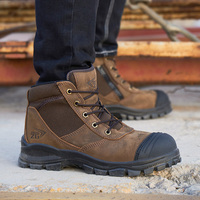 Bottes de sécurité unisexes Zstep, été, antistatiques, pour l'industrie sidérurgique, à enfiler, en cuir nubuck, embout en plastique, semelle intérieure en PU, caoutchouc