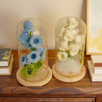 Lampe de chevet florale en crochet fait main, motif muguet, en fil, décoration de table, cadeau de remerciement pour enseignant, vente en gros