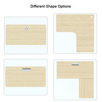 Panneau de particules de qualité E0 E1 personnalisé aggloméré laminé mélamine bois bureau debout dessus de table 25mm