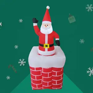 180 см/6 футов, украшения, подъемная модель дымохода Санта-Клауса, рождественские надувные элементы