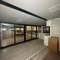 Casa Contenedor Expandible de Lujo con Fachada de Muro Cortina de Vidrio, Casa Modular Plegable Prefabricada, Puerta Corredera con Vista Panorámica, Hotel