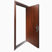 Porte d'entrée de sécurité moderne en acier de luxe, insonorisée, résistante aux ouragans, à battants, isolation thermique, couleur/taille personnalisée, vente en gros