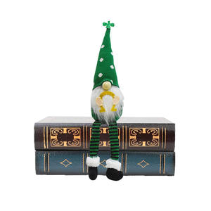 St. Patrick's Day Gnome en peluche poupée elfe <span class=keywords><strong>irlandais</strong></span> trèfle longue jambe sans visage gnomes en peluche Patricks Day maison Table ornements de printemps - Product Image 5