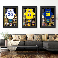Affiche de maillot de star de basketball, peinture décorative avec signature de joueur célèbre, ornement mural pour club de fitness