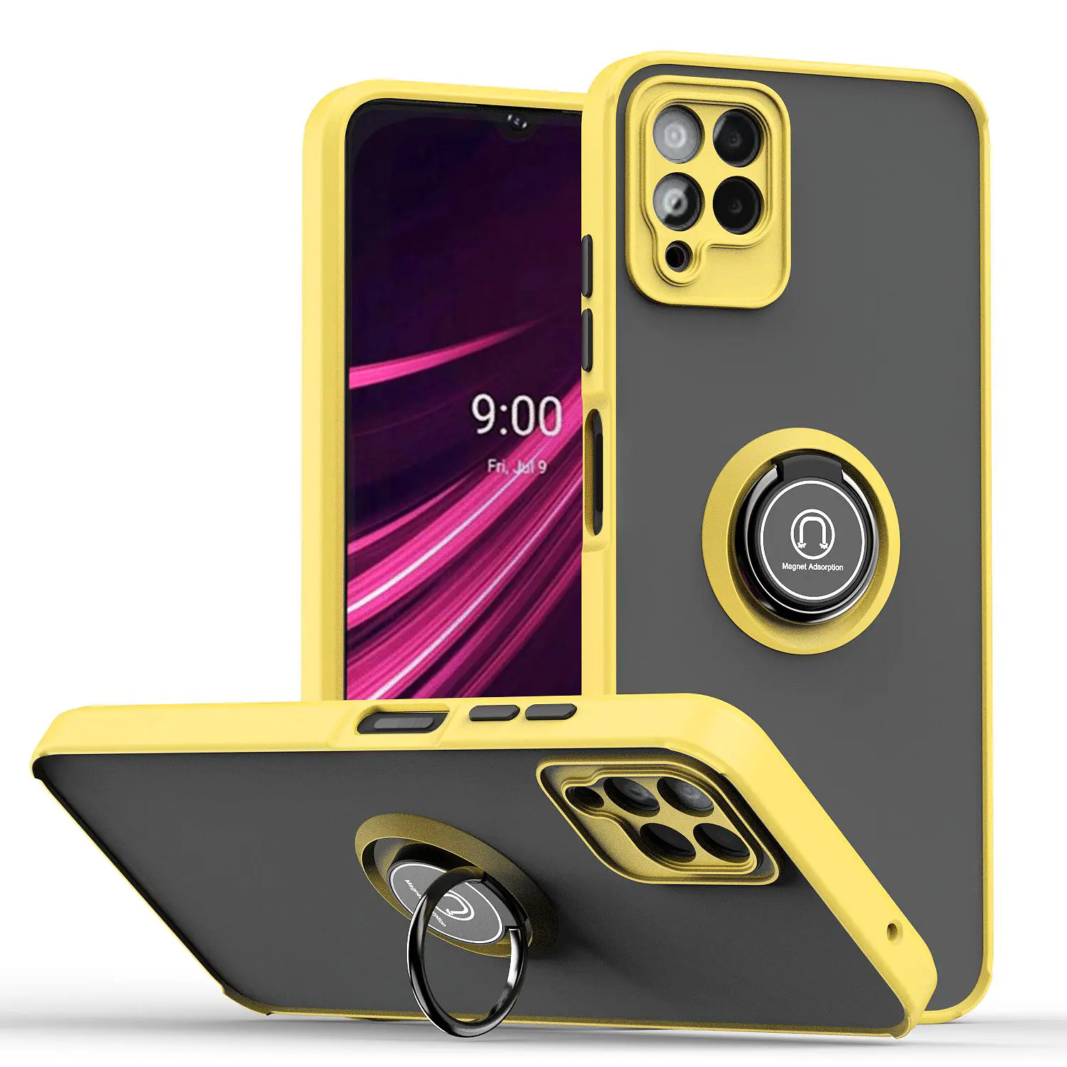 Cd Auto Magnetische Telefoon Ring Armor Matte Cover Case Voor T-Mobile Revvl 6 Pro 5G