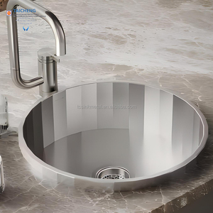 Elegante e Raffinato Lavabo da Bagno Rotondo Fatto a Mano con Diametro di 476mm - Product Image 1