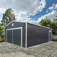 Abri de voiture en acier galvanisé robuste au design moderne et épuré, auvent extérieur en tôle métallique pour structure de stationnement automobile