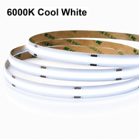 Bande lumineuse LED COB haute efficacité 130LM/W, 24V DC, largeur 8mm 10mm, haute densité, flexible, éclairage linéaire sans points noirs