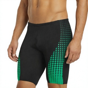 Shorts de Baño Negros para Hombre con Diseño de Puntos Degradados en Verde - Product Image 2