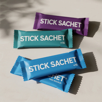 Custom Print Aluminum Foil Heat Seal Preformed Empty Small Package Stick Sachet Instant Powder Packaging Bag