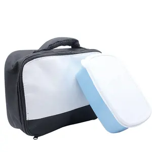 Maikesub vente Personnalité Sublimation Blanc Refroidisseur Isolé Refroidissement Sac À Lunch Rectangle Sac Thermique Pour La Nourriture