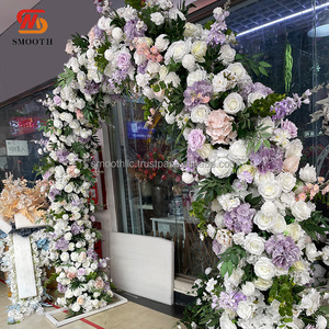 Arco Floral Redondo de Flores de Lila para Decoración de Bodas al Aire Libre, para Fotografía - Product Image 6