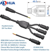 Conector Eléctrico Tipo Y IP65 IP68, Conector de Cable a Prueba de Agua de 1 a 2/3 Pines, Conector de Cableado para Luz LED Exterior