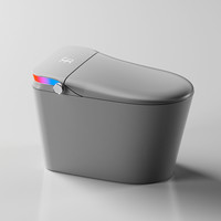 WC intelligent de luxe en céramique colorée avec chasse d'eau automatique, à poser au sol, et télécommande