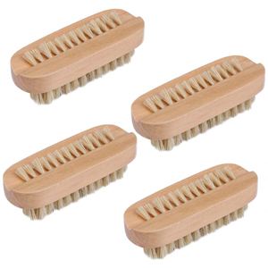 Outils de nettoyage en bois double face pour manucure et pédicure avec brosse de nettoyage à double action pour la poussière des ongles - Product Image 1
