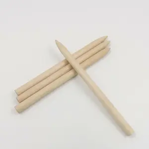 توريد مخصص عالية الجودة البتولا الخشب المستديرة كشط القلم للطفل