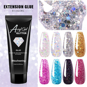 Wholesale New Painless Fast <b>Nail</b> <b>Extension</b> Glue <b>Nail</b> Paint with Glitter 8 Colors 15ml for DIY <b>Nail</b> Art - Product Image 6