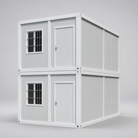 Maison conteneur préfabriquée modulaire durable, imperméable et résistante au vent, pour chantier scolaire, clinique ou bureau temporaire