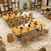 Ensemble de meubles de café, banquette, table rectangulaire en bois pour café, bistrot, restaurant