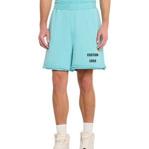 Pantalones Cortos de Estilo Urbano con Logotipo Personalizado del Proveedor, Estampados, Desgastados, Estilo Y2K, 100% Algodón, Felpa Francesa, Cortos y Gruesos para Hombre - Product Image 1
