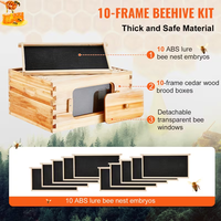 Ruche à abeilles en bois naturel faite à la main, boîte à miel en bois naturel pour abeilles