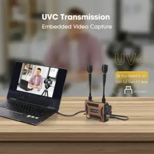 OBS-Live-Streaming niedrige Verzögerung HDMI 4K drahtloser Video-Sender und Empfänger 720FT/220m Distanz mit UVC-Aufnahme-Kartenfunktion