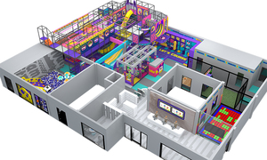 Qiaoqiao <span class=keywords><strong>Parque</strong></span> Infantil Interior Grande de 1900 m² con Tobogán, Equipo de Diversión para Niños, Centro de Juegos Comercial al por Mayor - Product Image 3