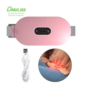 Portable Cordless Heating Pad, Electric Waist Belt Device, Fast Heating Pad with 3 Heat Levels and 6 Massage Modes