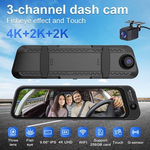 Caméra de tableau de bord Relee 4K HD 10 pouces avec trois objectifs, vision nocturne WiFi, rétroviseur 170° <span class=keywords><strong>fisheye</strong></span>, capteur G - Product Image 5