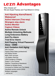 Cerradura de Puerta Inteligente Totalmente Automática con Intercomunicador Activo para Puertas de Madera con Desbloqueo por Huella Dactilar, Contraseña y Control Remoto Tuya - Product Image 5