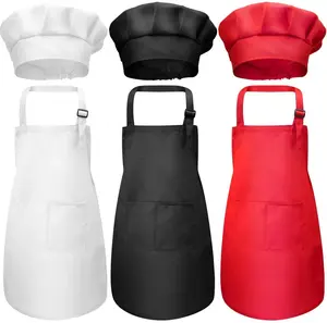 Adjustable Bib Eco Cooking Kitchen Aprons For Women Men Chef