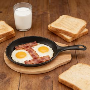 WELLMES Padella Ovale in Ghisa Ecologica e Resistente, Rivestimento in Olio Vegetale, <span class=keywords><strong>per</strong></span> Bistecche, <span class=keywords><strong>Pizza</strong></span>, Barbecue a Gas - Product Image 1