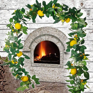 Rancheng pour décoration de Noël intérieure transfrontalière Artificielle Citron Vigne <span class=keywords><strong>Plante</strong></span> Verte Arrangement Rotin Naturel Réel - Product Image 3
