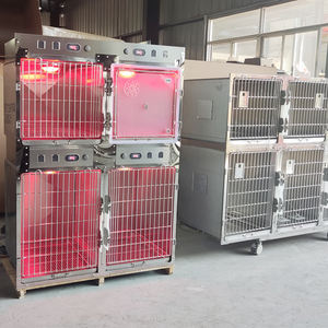 EUR profesyonel veteriner ekipmanları sıcaklık kontrolü PET ICU kafes izleme evcil hayvan için zarif Vet oksijen kafes - Product Image 4