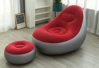 Chaises longues gonflables pliables modernes avec pompe à air pour l'extérieur, les voyages, le camping, les pique-niques et la plage