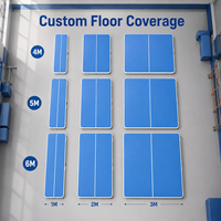 Tapis d'air gonflable en PVC épais à points de soudure, options 20 cm et 30 cm, tapis de gymnastique pour entraînement professionnel