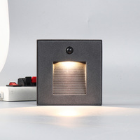 Lampe murale LED encastrée étanche 3W pour extérieur, en aluminium, pour coin, couloir, escalier