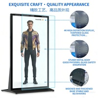 Akıllı 3D Yapay Zeka Dijital İnsan İnteraktif Yeni Nesil Hologram Asansör Kiosku 86 İnç Ayaklı Havaalanı Alışveriş Merkezi Animasyonu