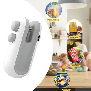 Machine à sceller les sacs portable USB rechargeable avec coupe-sac intégré pour aliments et plastiques – Scelleuse thermique sous vide - Product Image 1