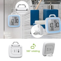 BALDR B0008 Touch-Tasten Badezimmer Wasserdichte Dusch-Uhr Countdown-Timer für Küche Innen-Thermometer Hygrometer Wanduhr