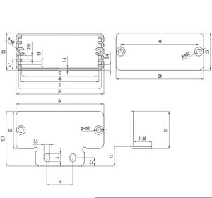 EBM Model Machined Al 6063 42x23 90x40 120x54 150x75 160x60 IP65 Rated Powder Coated Outdoor Electronic <b>Enclosure</b> - Product Image 4