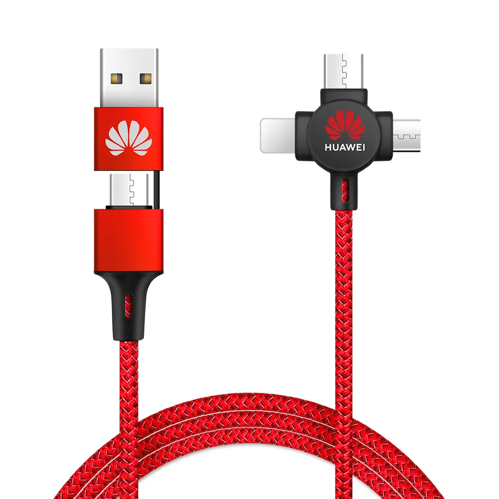 5 in 1 Charging Cable For USB & Type C to Micro& Type-C& lightning Suitable For Most Phone