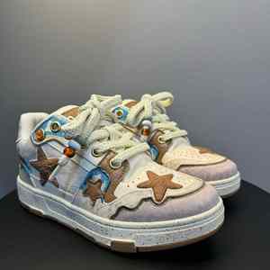 Nouveau produit 2025 : Chaussures à plateforme polyvalentes brodées style étoile « Qingming Shanghe Tu » pour hommes et femmes (Chaussures de couple) - Product Image 3
