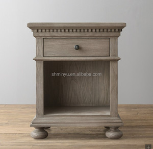 Meubles de maison modernes de luxe meubles de chambre à coucher style américain stockage en chêne <span class=keywords><strong>russe</strong></span> table de chevet ouverte - Product Image 2