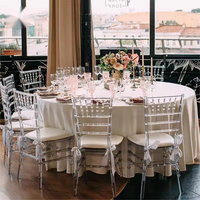 Chaises Chiavari en Résine Transparente Vente en Gros, Chaises Empilables pour Mariage, Événement, Banquet, Fête en Acrylique Transparent