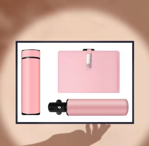 Custom Personalized Luxury Stainless Steel Business School Teacher Day Giveaway Umbrella Vacuum Flask <b>Cup</b> Journal Gift Set - Product Image 3