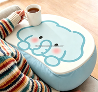 Plateau de genou en MDF personnalisé avec coussin, hauteur réglable, surface en plastique, support dorsal, couleur personnalisable et impression CMYK