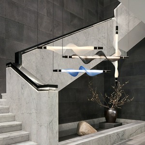 โคมไฟระย้าศิลปะมินิมอลสไตล์อิตาลีสมัยใหม่ ดีไซน์สร้างสรรค์สำหรับร้านอาหาร บาร์ เคาน์เตอร์ ห้องนั่งเล่น และพื้นที่เชิงพาณิชย์สไตล์นอร์ดิก - Product Image 6